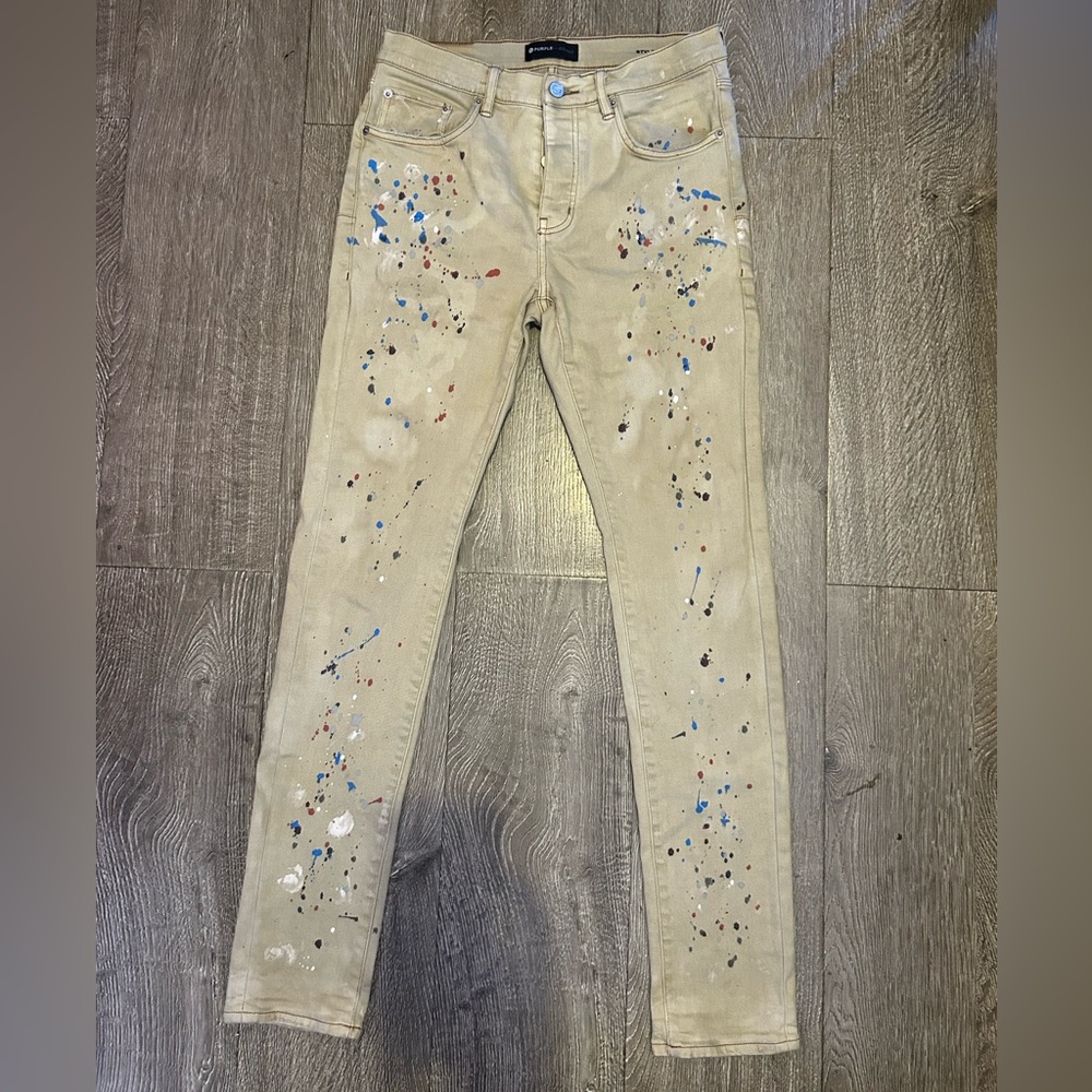 Paint Splatter Purple Pants designer